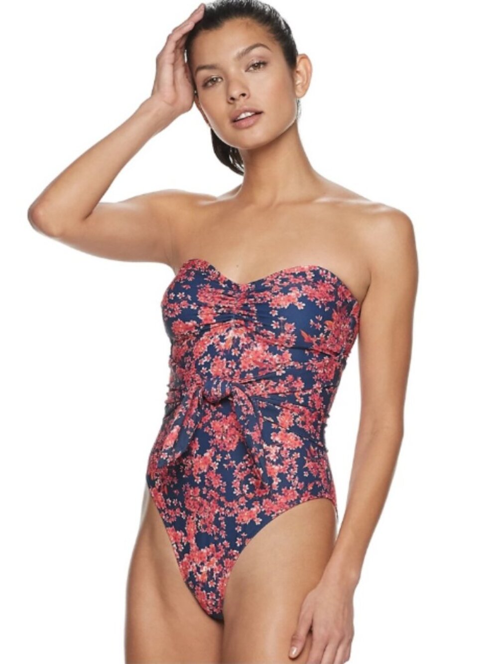 Onia x WeWoreWhat Cherry Blossom Capri One Piece in Navy Medium